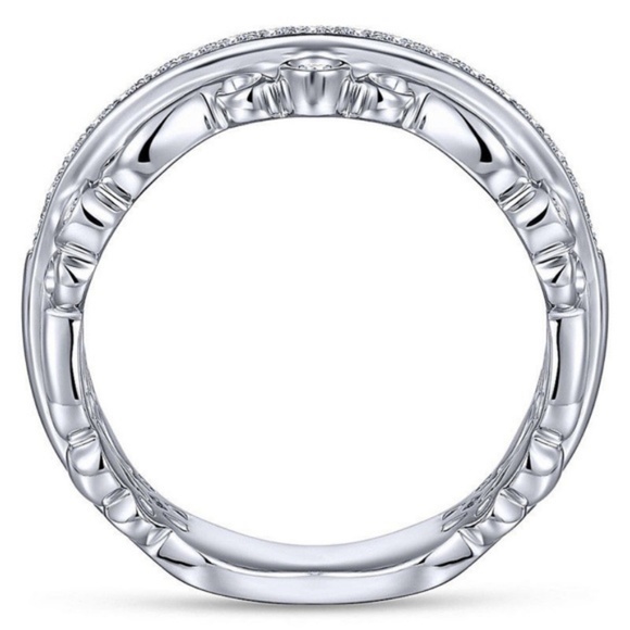 925 Silver Ring Round Cut White Sapphire New - Picture 3 of 4